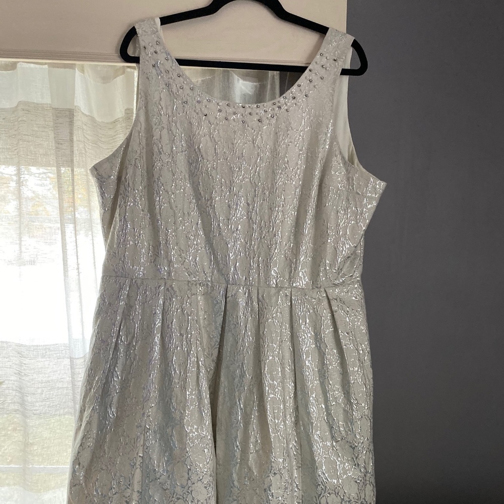 Plus Size Modcloth silver party dress